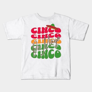 Cinco De Mayo Typography Kids T-Shirt